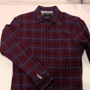 Bonobos Burgundy Plaid Flannel Shirt